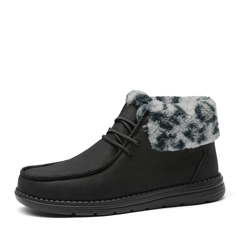 Women s Fur Lined Ankle Boots Warm Loafers Bruno Marc